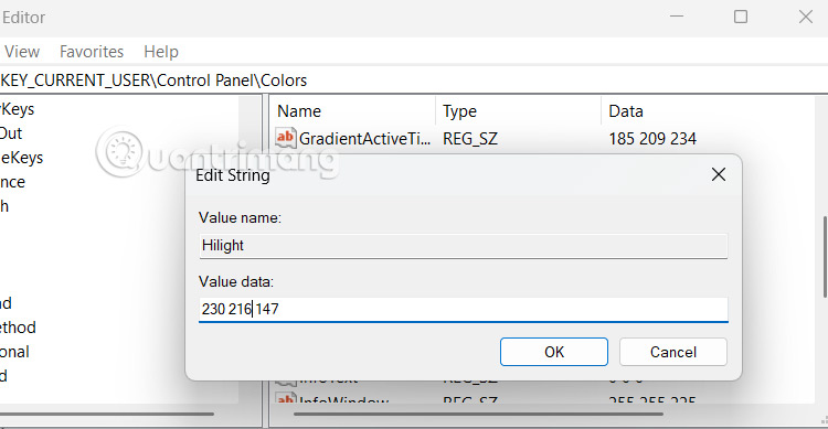 Instructions to change the blue color of the area on Windows Picture 4
