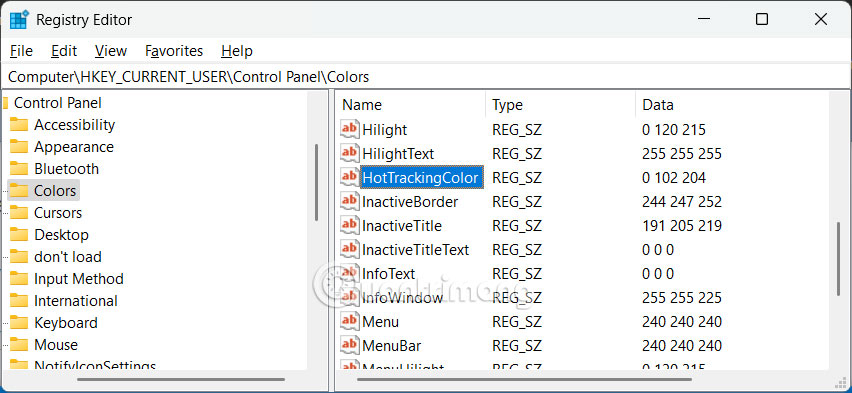 Instructions to change the blue color of the area on Windows Picture 5