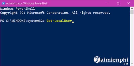 Instructions to change Windows 10 password using PowerShell Picture 2