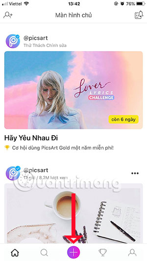 Instructions to combine clouds into beautiful and simple photos using PicsArt Picture 3