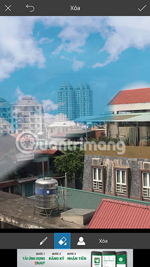 Instructions to combine clouds into beautiful and simple photos using PicsArt Picture 9