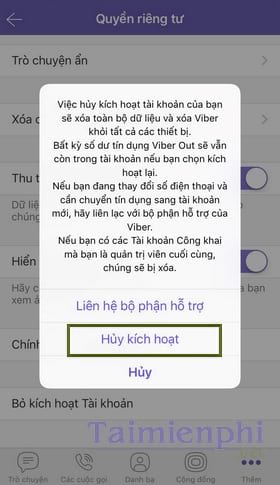 Instructions to delete Viber account on phone and computer Picture 6