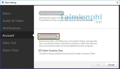 Instructions to delete Viber account on phone and computer Picture 9