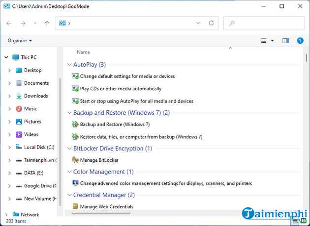 Instructions to enable God Mode on Windows 11 Picture 3