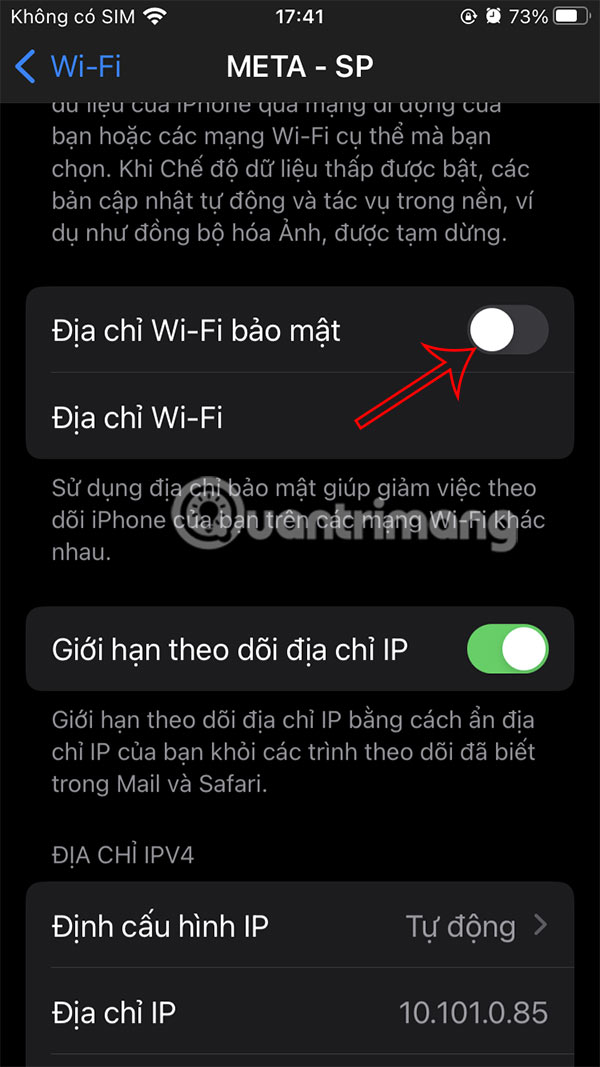How to enable private WiFi on iPhone Picture 3