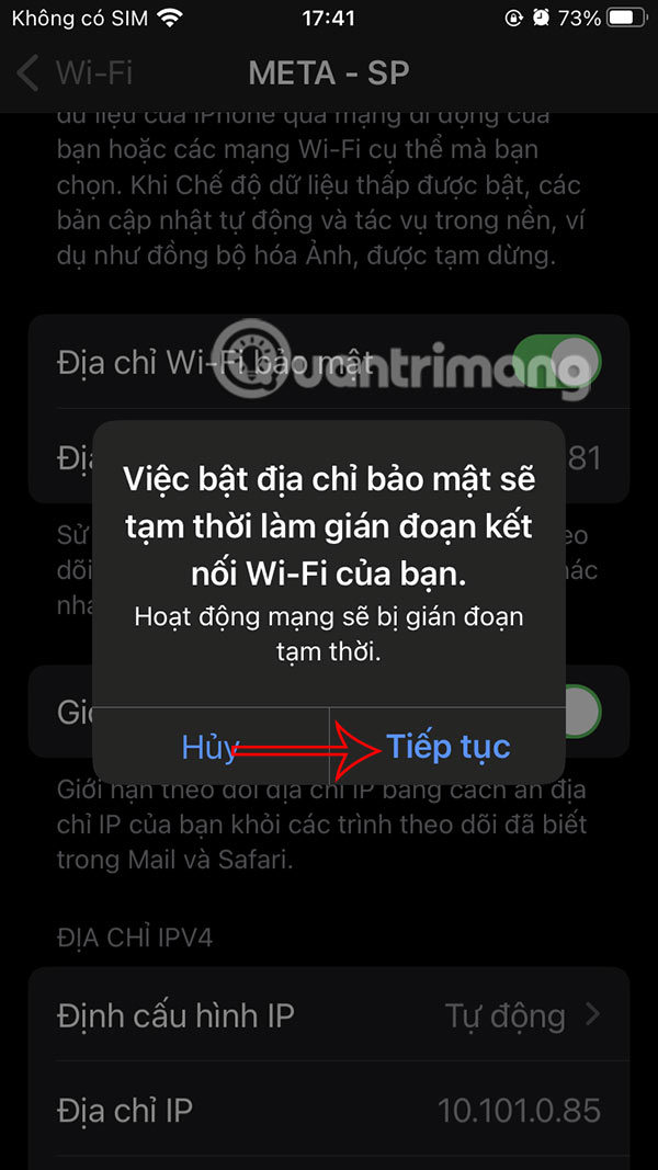How to enable private WiFi on iPhone Picture 4