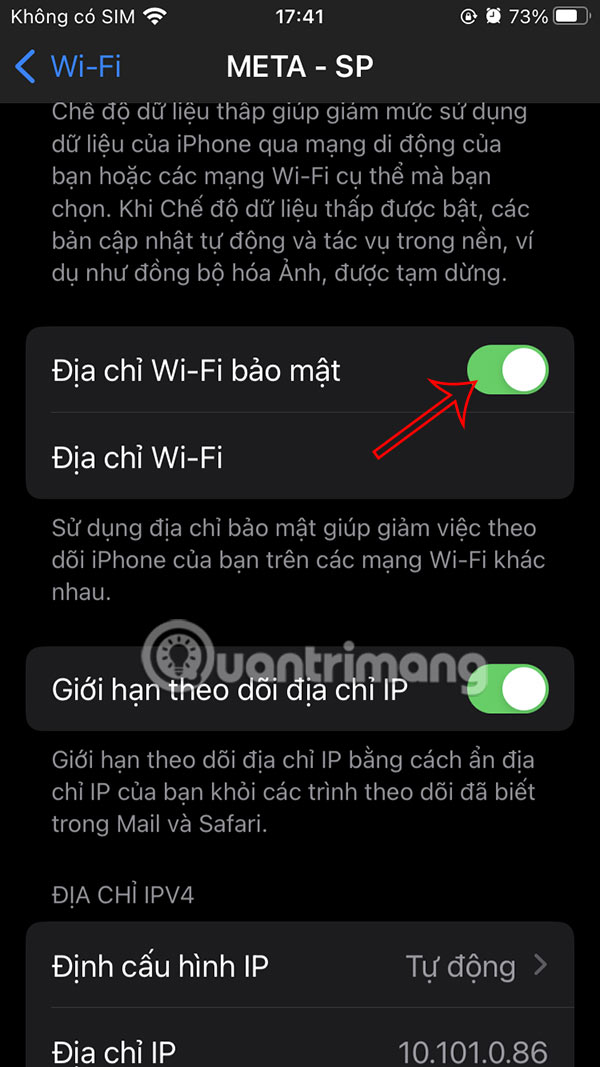 How to enable private WiFi on iPhone Picture 5