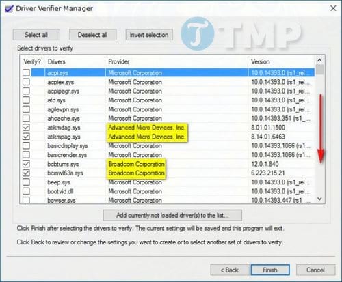 Instructions to enable/disable Driver Verifier to avoid system errors Picture 8