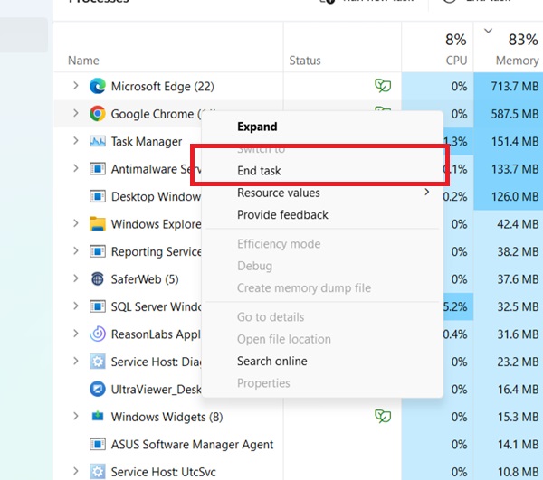 Instructions to fix Zalo error that automatically exits on the computer in a snap Picture 9