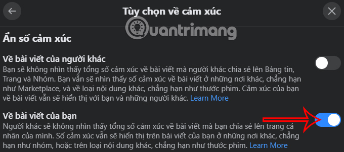 Instructions to hide likes on Facebook on phone and computer Picture 7