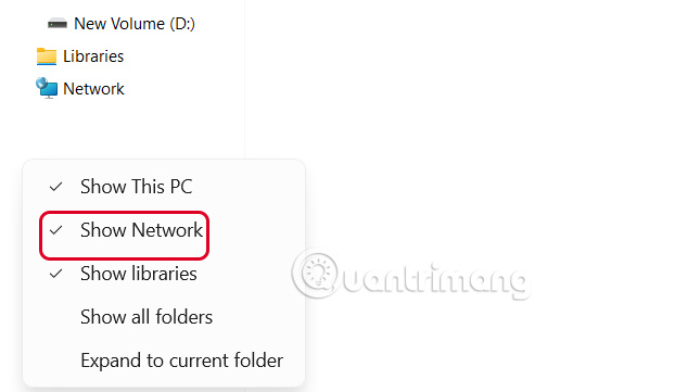 Instructions to hide the Network item in File Explorer Windows 11 Picture 1