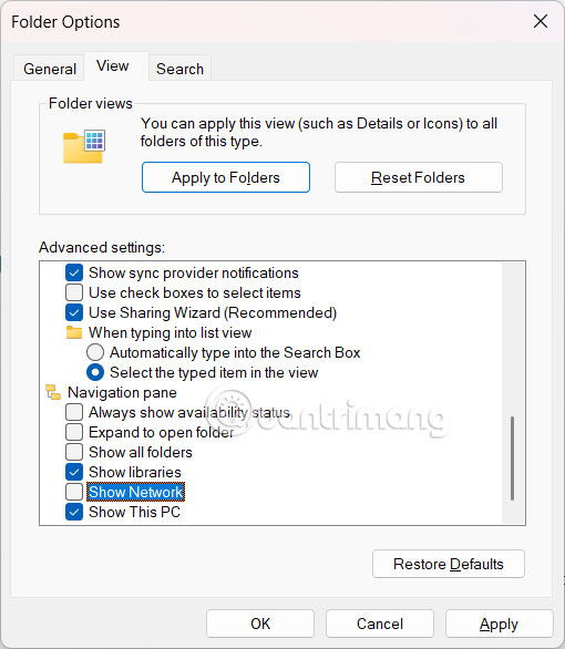 Instructions to hide the Network item in File Explorer Windows 11 Picture 5