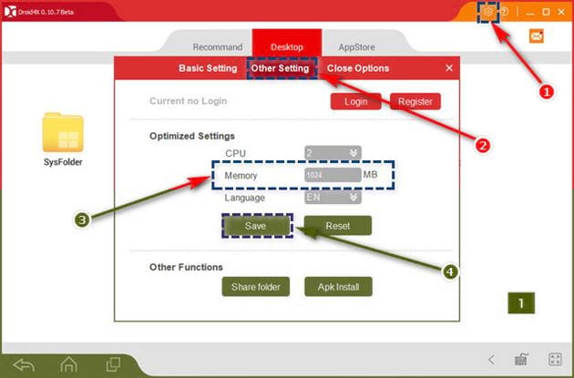 Instructions to increase virtual RAM for Droid4x with VirtualBox to reduce lag Picture 4