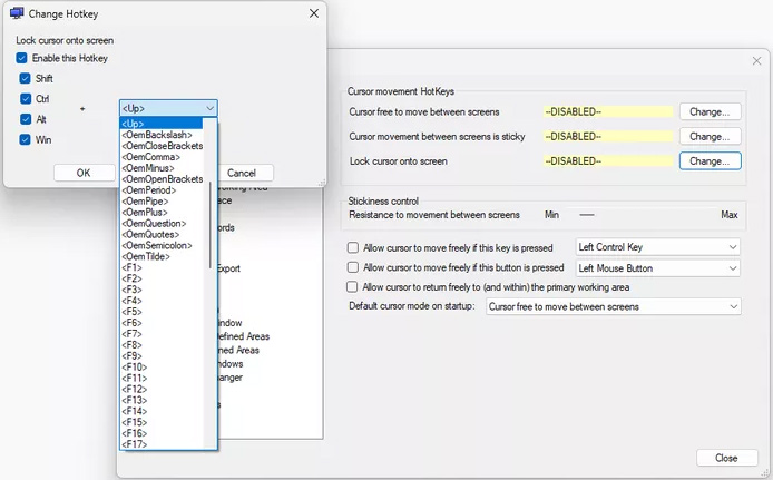 Instructions to lock the mouse to 1 computer screen Picture 3