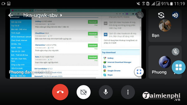 Instructions to open full screen Google Meet on phone, computer Picture 4