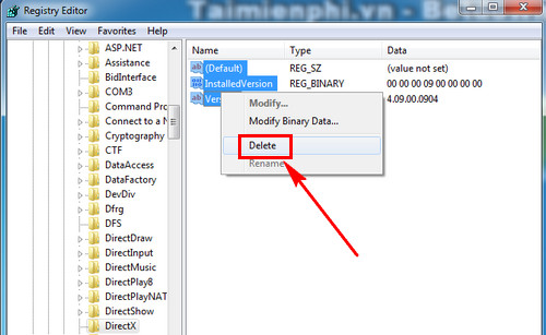 Instructions to remove DirectX 11, restore default DirectX Picture 5