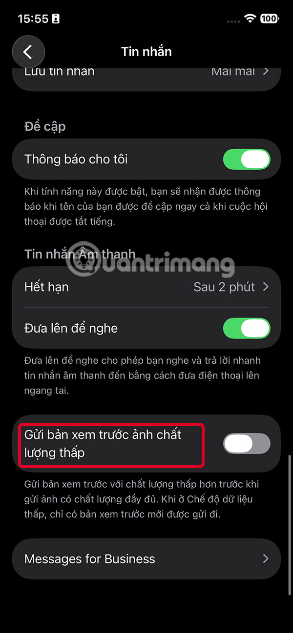 Instructions to speed up sending photos in iPhone messages Picture 3
