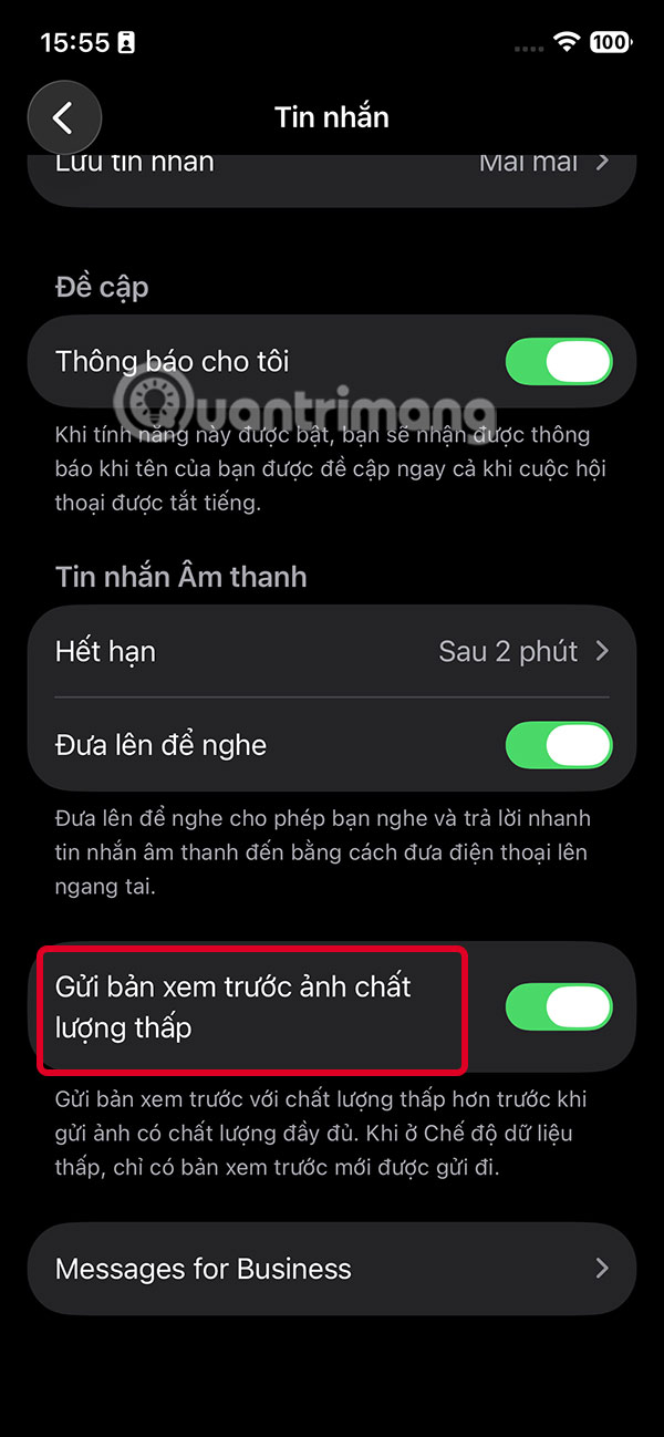 Instructions to speed up sending photos in iPhone messages Picture 4