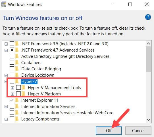 Instructions to turn off Hyper-V Windows 10 to help VirtualBox run smoothly Picture 6