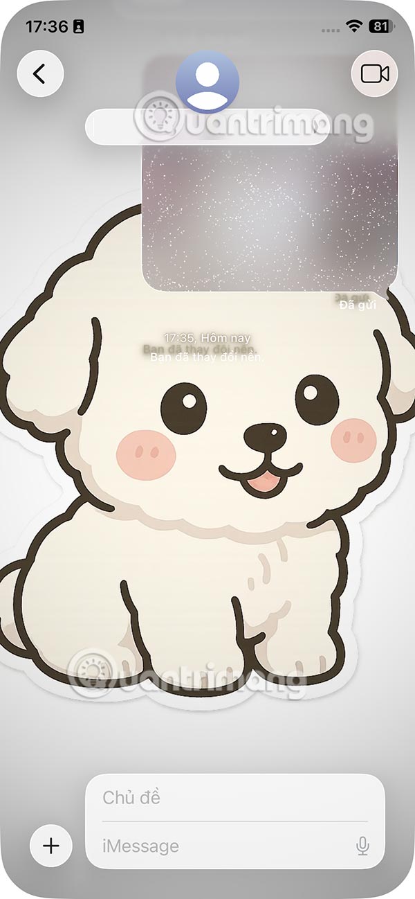 Instructions to turn off message wallpaper on iPhone Picture 1