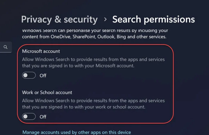 Instructions to turn off web search Start menu Windows 11 Picture 3