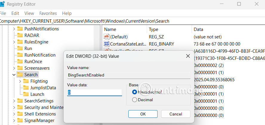 Instructions to turn off web search Start menu Windows 11 Picture 7