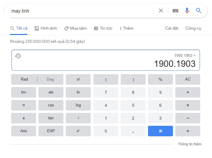 Instructions to turn on online calculator on PC, phone Picture 3