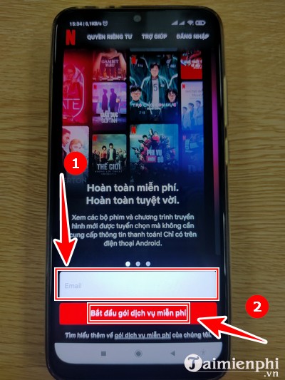 Instructions to watch Netflix movies for free on Android phones Picture 1