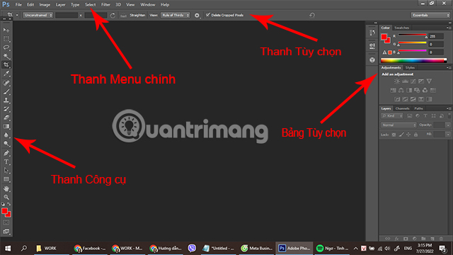 Introducing the Photoshop CS6 interface for beginners. Picture 1
