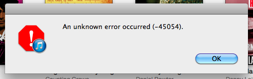 Picture 1 of iTunes Error 45054: Causes and Solutions