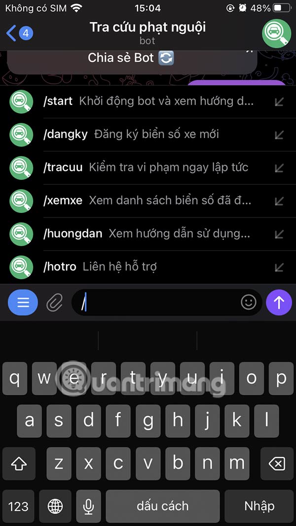 Latest instructions for looking up fines on Telegram Picture 8