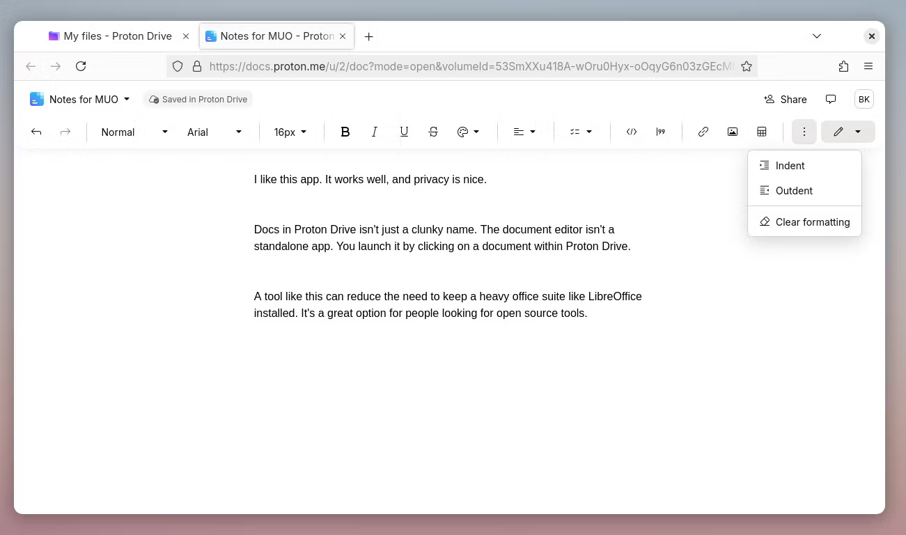 Learn about Docs in Proton Drive: A private, distraction-free alternative to Google Docs Picture 2