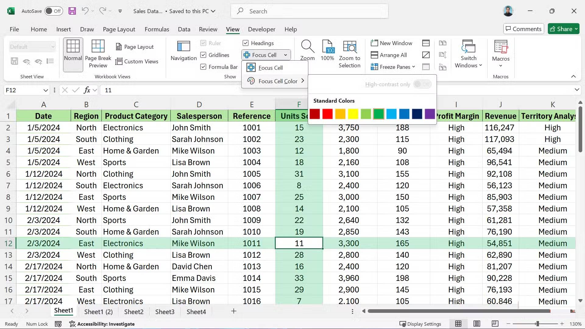 Learn about Focus Cell: A hidden Excel setting that makes spreadsheets instantly easier to read. Picture 3