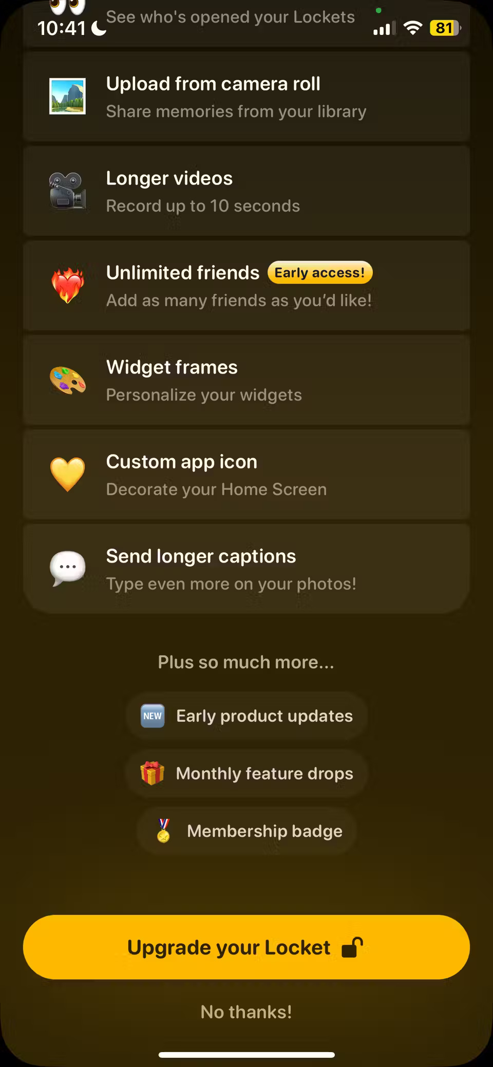 Learn about Locket: A Snapchat alternative to sharing photos with friends Picture 6