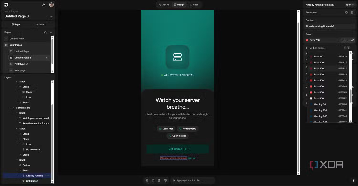 images 11 of Learn about Subframe: A coding vibe tool that replaces Claude Design, Figma Make, and Replit.