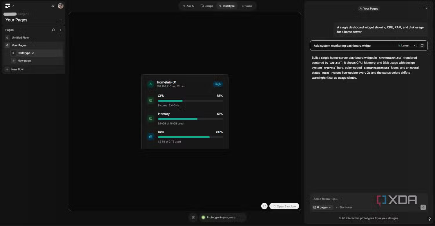 images 2 of Learn about Subframe: A coding vibe tool that replaces Claude Design, Figma Make, and Replit.
