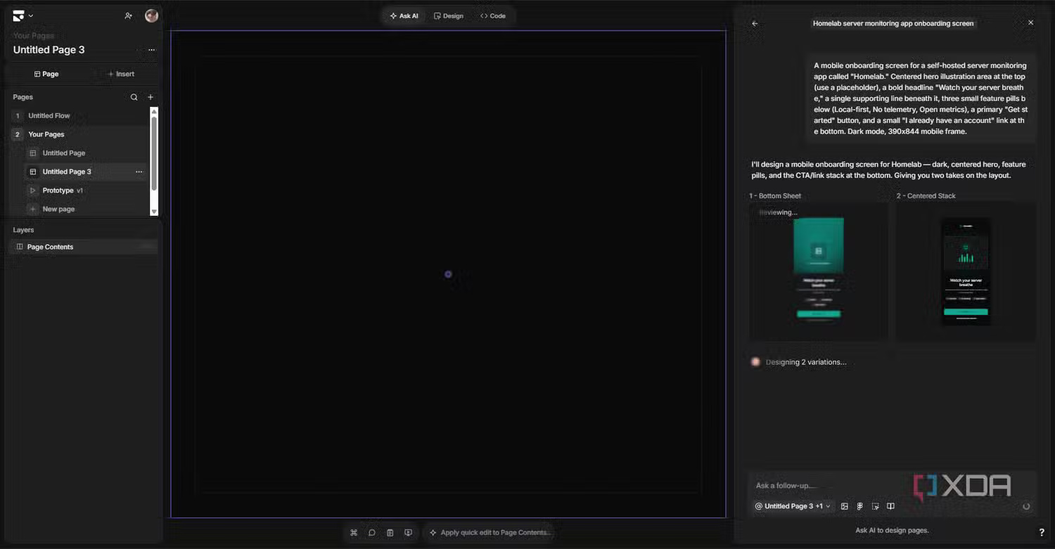images 6 of Learn about Subframe: A coding vibe tool that replaces Claude Design, Figma Make, and Replit.