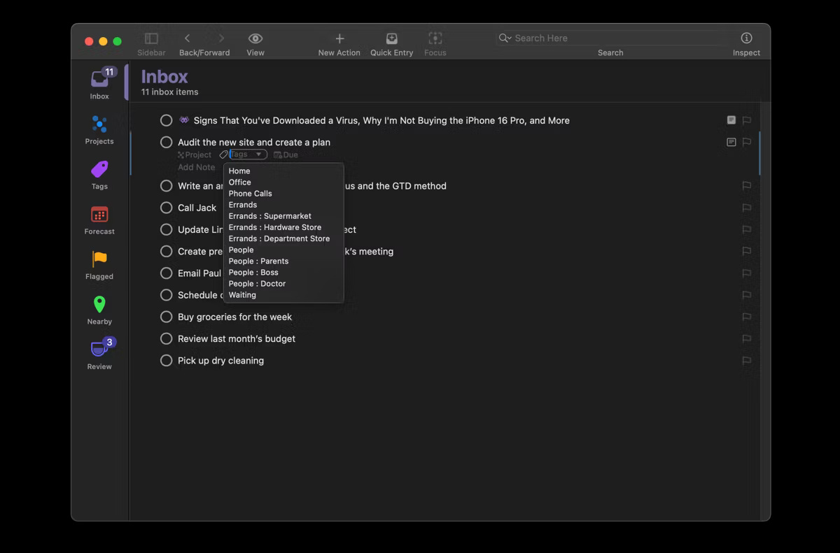 Learn about the OmniFocus task management tool Picture 2