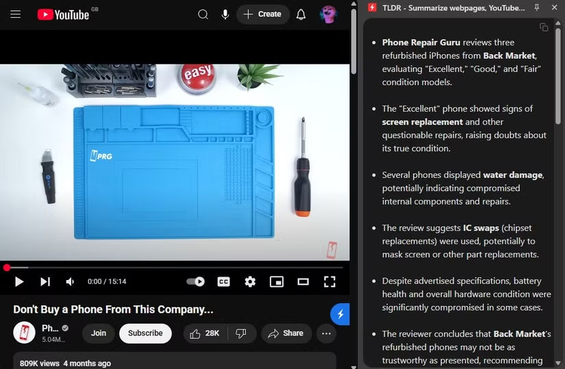 TLDR: The Tool That Tells You If a YouTube Video Is Worth Your Time Picture 2