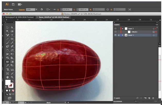 Picture 6 of Learn the basics of the Mesh Tool in Illustrator.