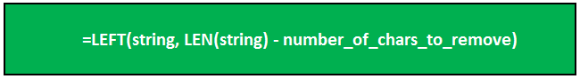 Picture 4 of The LEFT function: Extracts characters from the left side of a string in Excel.