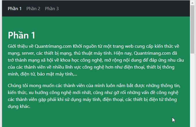 Picture 1 of Lesson 27: Scrollspy in Bootstrap 5