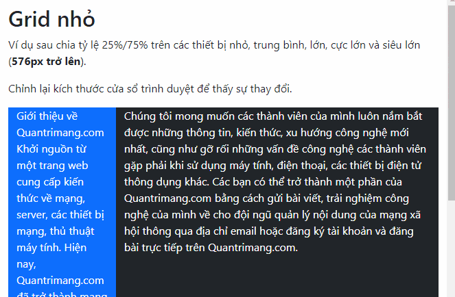 Picture 1 of Lesson 40: Small Grid in Bootstrap 5