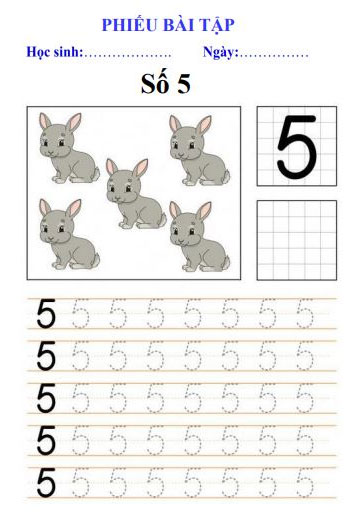 Picture 45 of Beautifully designed alphabet and number tracing practice book for 5-year-olds (from 1 to 10).
