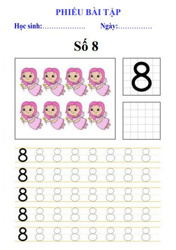 Picture 48 of Beautifully designed alphabet and number tracing practice book for 5-year-olds (from 1 to 10).