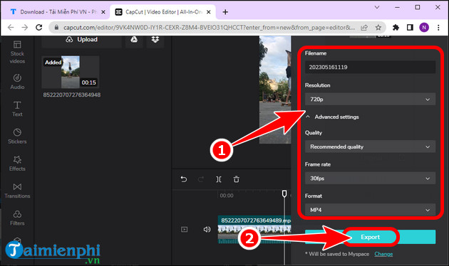 Link Capcut Online instructions for online access and use Picture 12