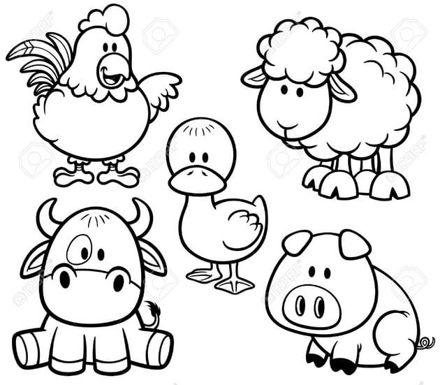 Lovely animal coloring pages for kids help develop thinking Picture 20