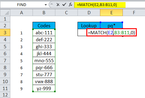 Match function in Excel: How to use the Match function with examples Picture 5