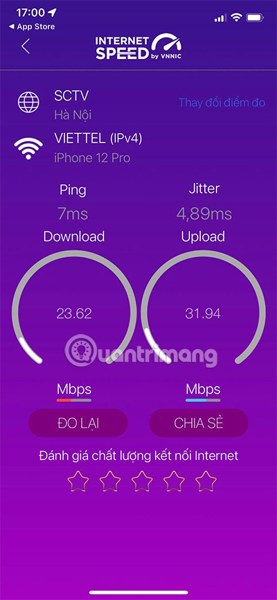 Picture 4 of Measure your network speed with i-SPEED by VNNIC.