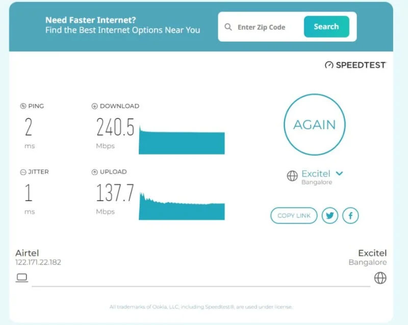 Picture 2 of Measure your internet speed online, no software required.